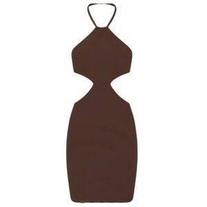 Skims Fits‎ Everybody Halter Dress DR-MIN-3063 Cocoa 2X